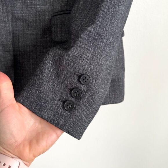 THEORY 100% Wool Grey Single Button Blazer | Size 12 - Picture 3 of 8